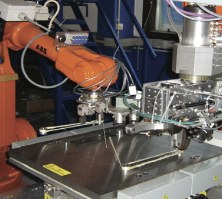 Robot cell at the full-scale pilot plant in Sweden