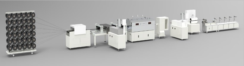 Unidirectional tape production line
